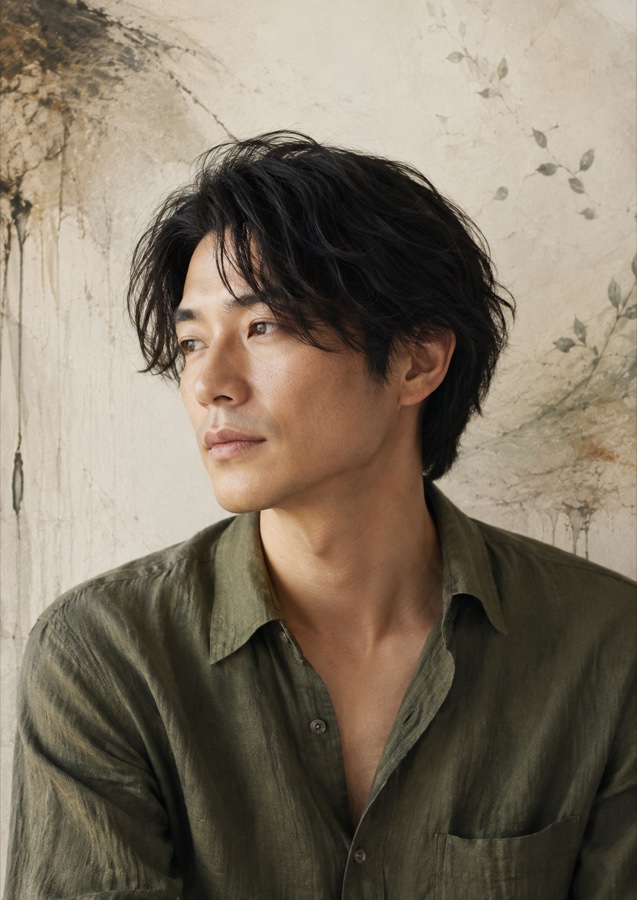 ナチュラルなメンズのヘアスタイル