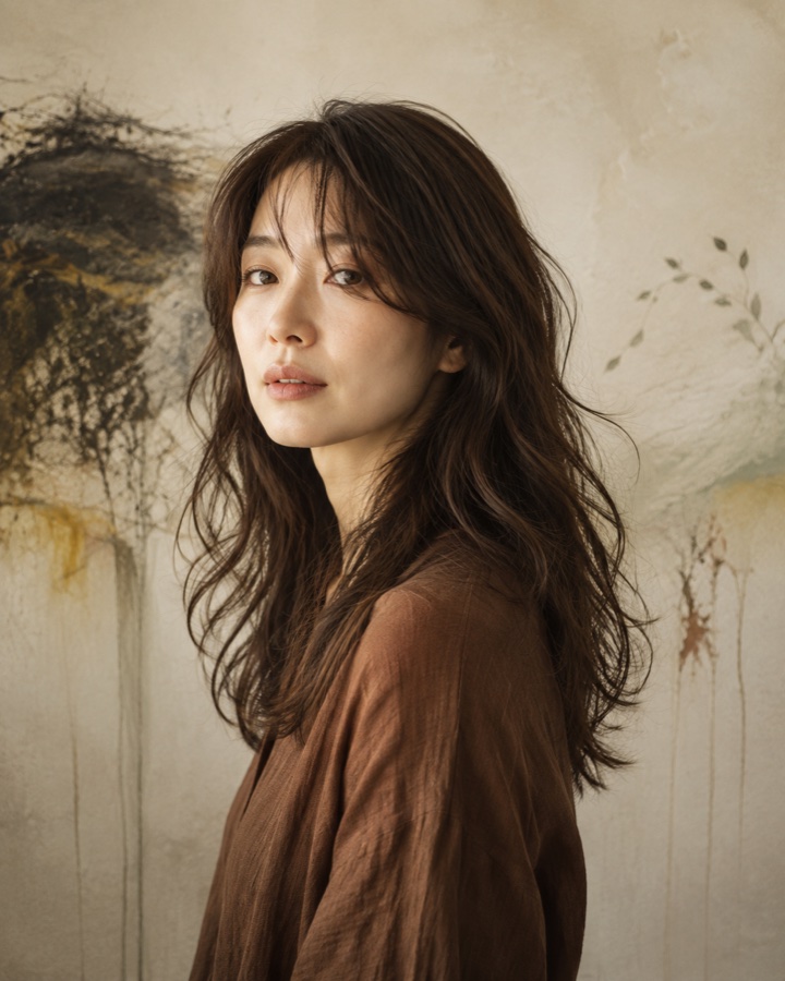 ナチュラルな女性のヘアスタイル