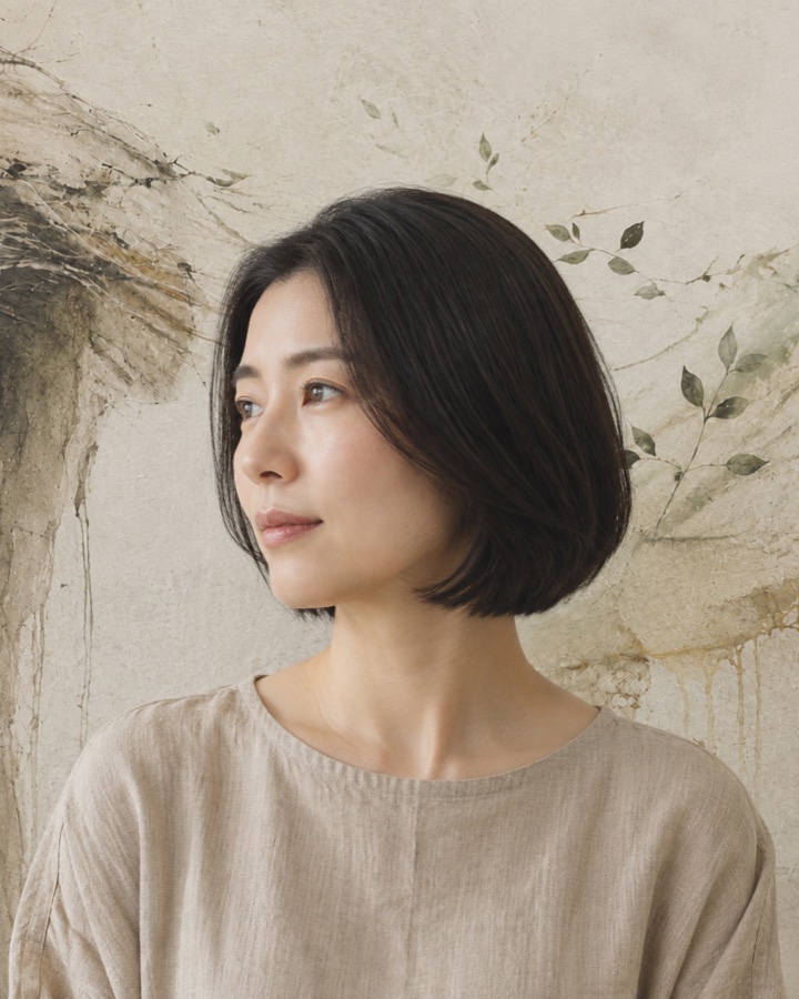 ナチュラルな女性のヘアスタイル